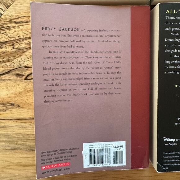 Percy Jackson and the Olympians by Rick Riordan (Books 1, 3, 4, & 5) - Picture 8 of 10